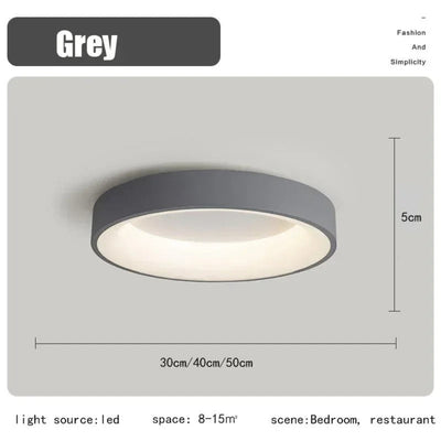 Nordic round LED ceiling light with remote control - Modern, minimalist design
