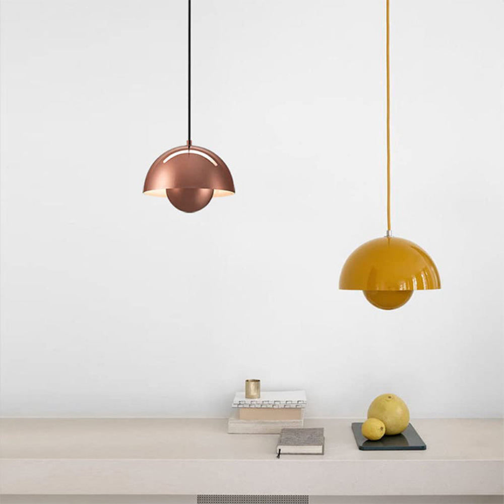 Semi-circular coloured chandelier
