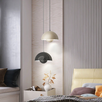 Semi-circular coloured chandelier