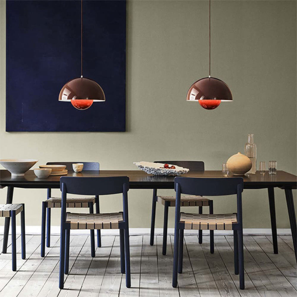 Semi-circular coloured chandelier