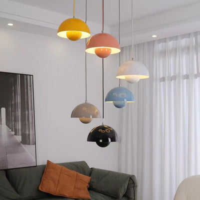 Semi-circular coloured chandelier