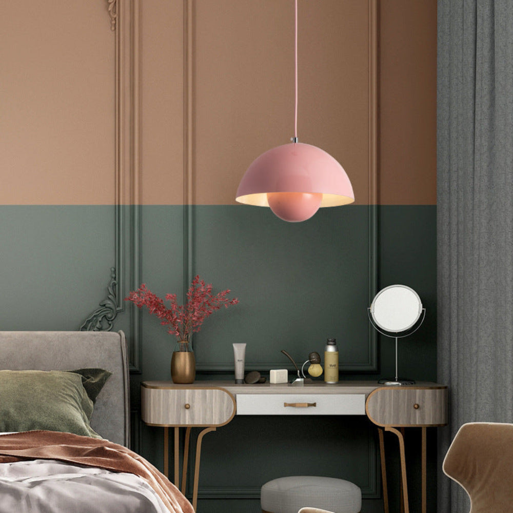 Semi-circular coloured chandelier