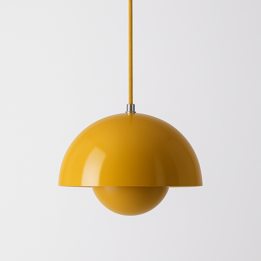 Semi-circular coloured chandelier