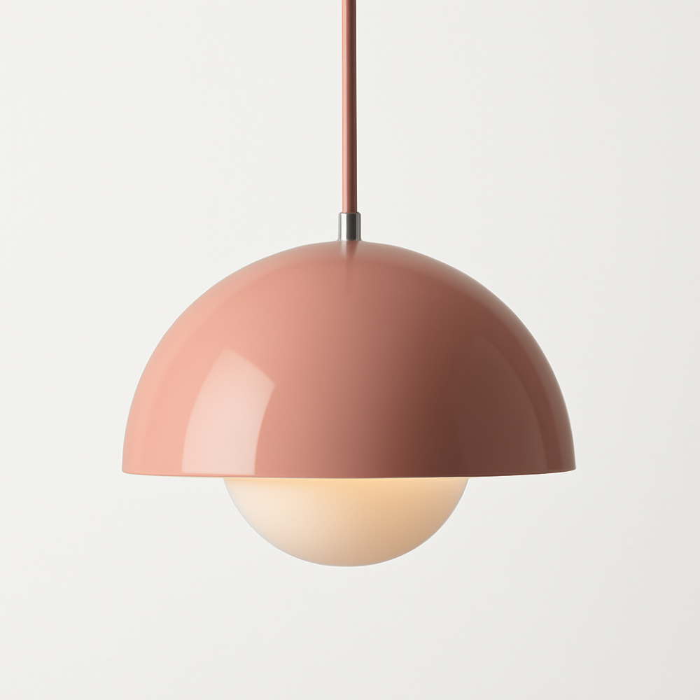 Semi-circular coloured chandelier