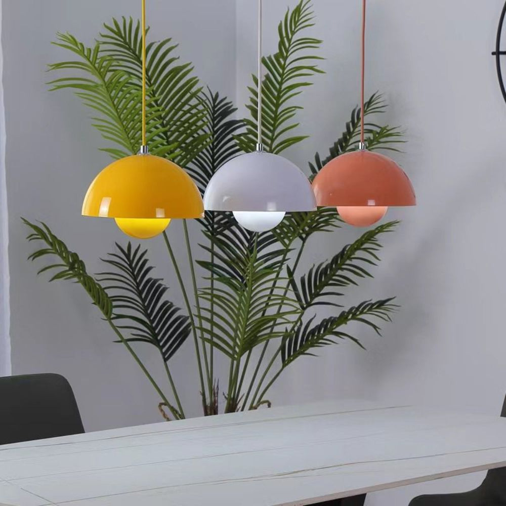 Semi-circular coloured chandelier