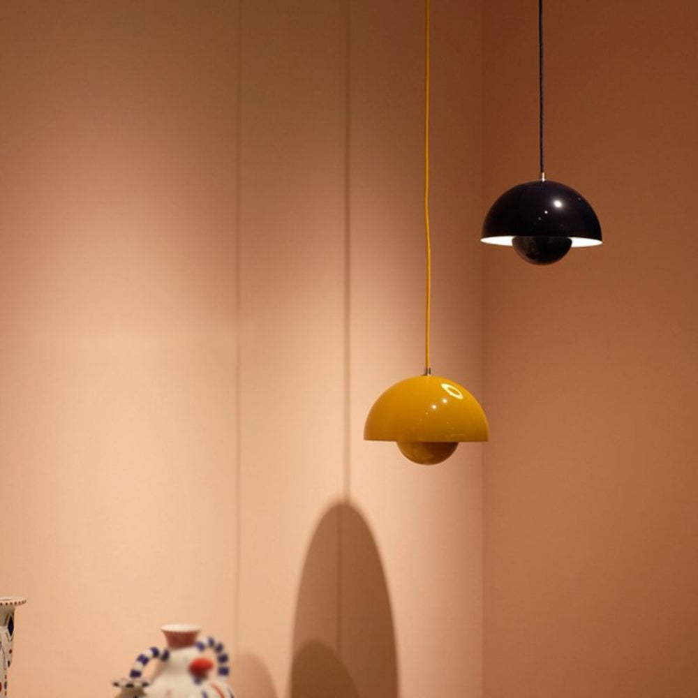 Semi-circular coloured chandelier
