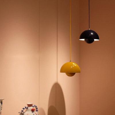 Semi-circular coloured chandelier